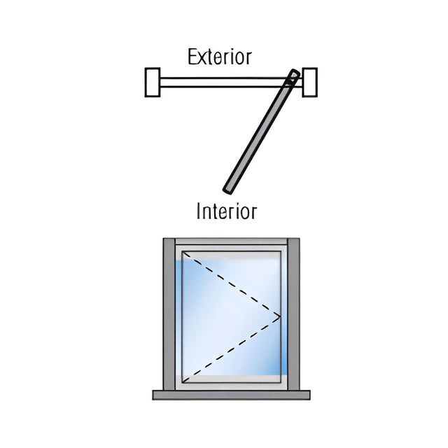 CRL S80 Monterey Thermally Broken Pivot 1 Panel Right Hand Interior Swing with Flush Sill and Exterior Lever Lock Black Powder Coat