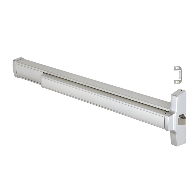 CRL Satin Aluminum 36" Jackson® 2095 Push Pad Series Right Hand Reverse Rim Panic Exit Device