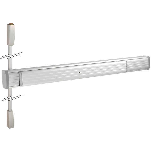 CRL Satin Aluminum 36" x 96" Jackson® 1275 Push Pad Surface Vertical Rod Panic Exit Device