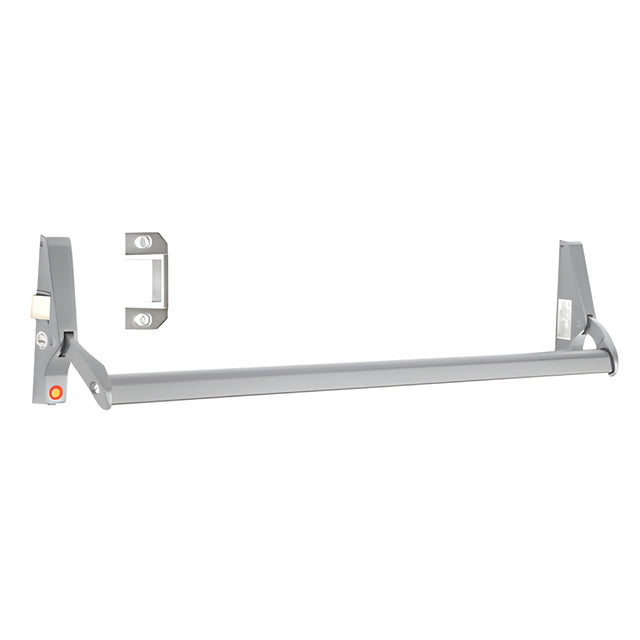 CRL Satin Aluminum 48" Jackson® 10 Series Left Hand Reverse Bevel Crossbar Rim Panic Exit Device