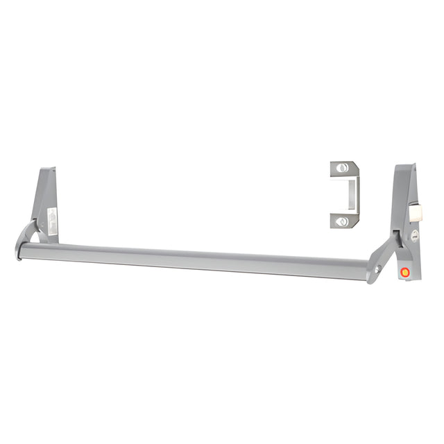 CRL Satin Aluminum 48" Jackson® 10 Series Right Hand Reverse Bevel Crossbar Rim Panic Exit Device