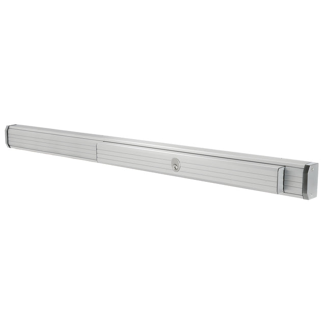 CRL Satin Aluminum 48" Jackson® 1285 Push Pad Concealed Vertical Rod Right Hand Reverse Bevel Panic Exit Device with Cylinder Dogging