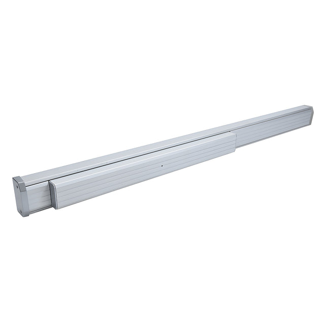 CRL Satin Aluminum 48" Jackson® 1285 Push Pad Concealed Vertical Rod Left Hand Reverse Bevel Panic Exit Device with 7' Rod and Case