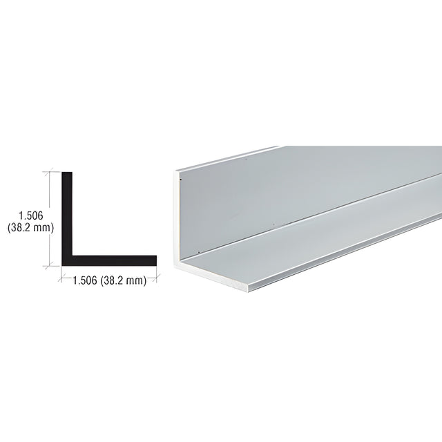 CRL Satin Anodized 1-1/2" Aluminum Angle Extrusion