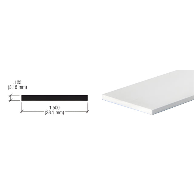 CRL Satin Anodized 1-1/2" Aluminum Flat Bar Extrusion