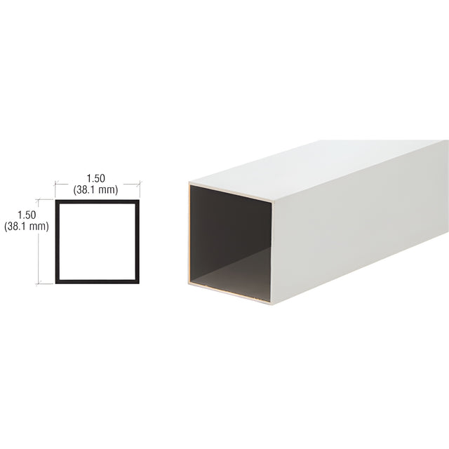 CRL Satin Anodized 1-1/2" Square Tube Extrusion