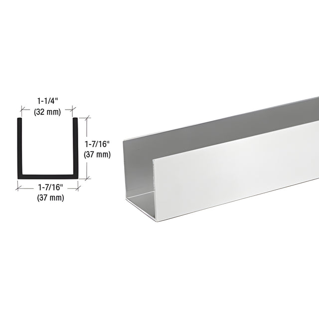 CRL Satin Anodized 1-1/4" U-Channel Extrusion - 144"