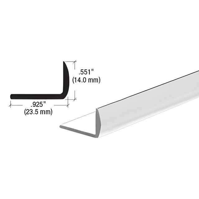 CRL Satin Anodized 1/2" Aluminum Rounded Face Angle Extrusion