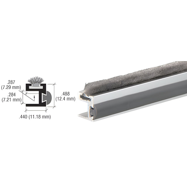 CRL Satin Anodized 1/2" Wide Dust Proof Bumper and Wiper