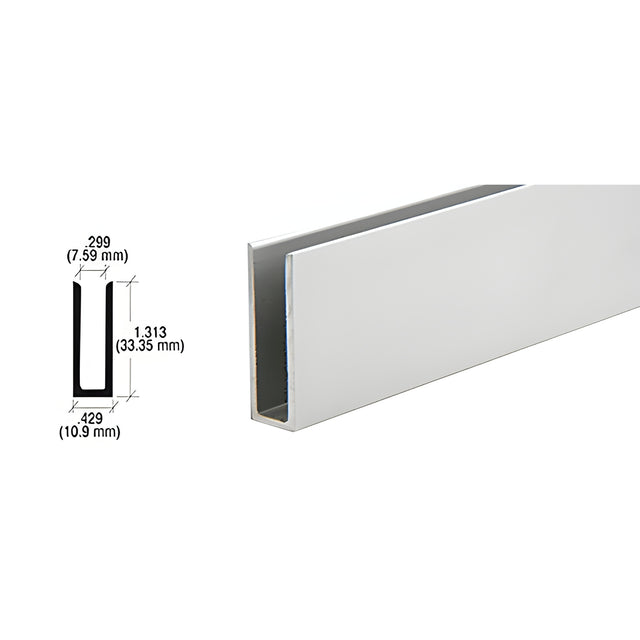 CRL Satin Anodized 1/4" Aluminum U-Channel