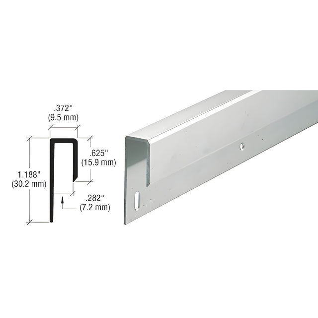 CRL Satin Anodized 1/4" Deep Nose Aluminum J-Channel