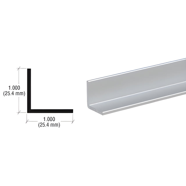 CRL Satin Anodized 1" Aluminum Angle Extrusion