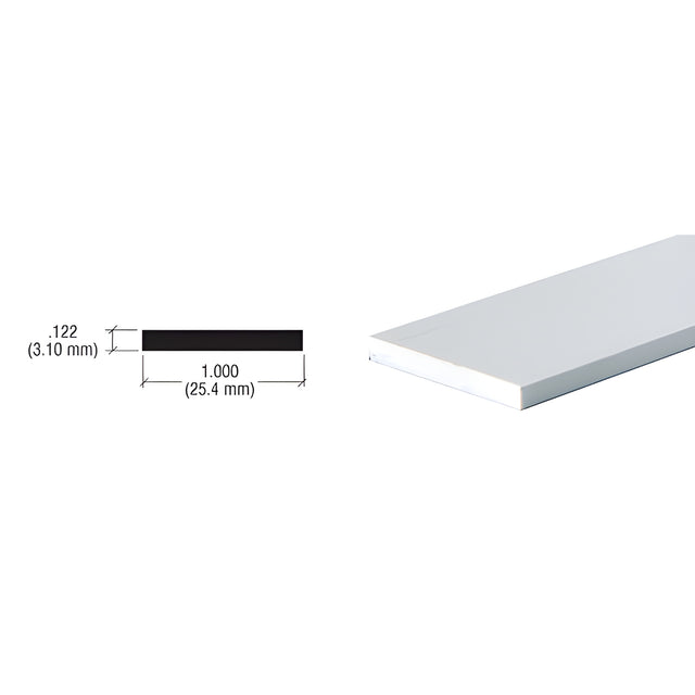 CRL Satin Anodized 1" Aluminum Flat Bar Extrusion