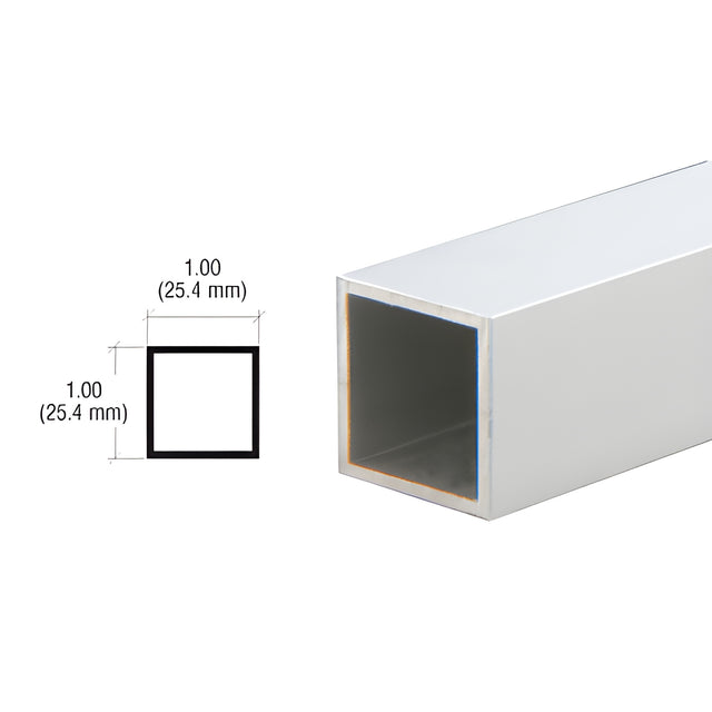 CRL Satin Anodized 1" Square Tube Extrusion