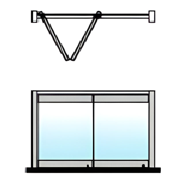 CRL Satin Anodized 2-Panel Overhead Track Bi-Fold Door Configuration