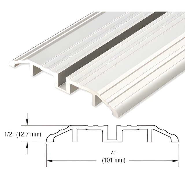 CRL Satin Anodized 240" Length Bottom Guide Threshold for OT Series Top Hung Sliders and Bi-Fold Doors