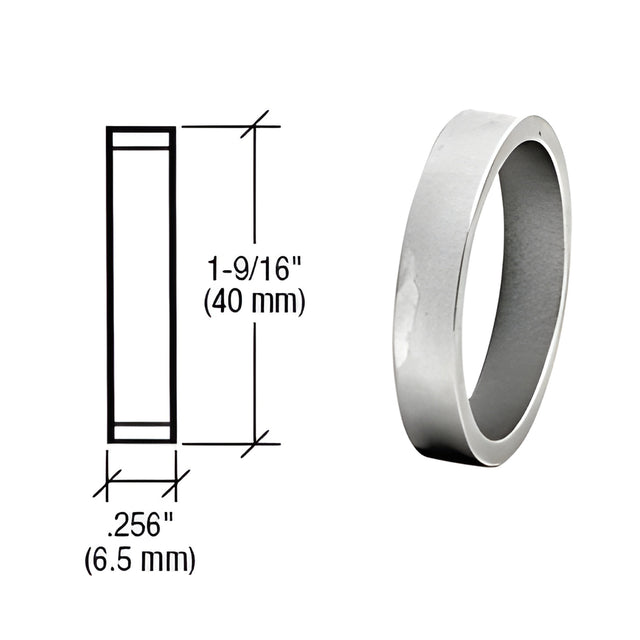 CRL Satin Anodized .256" Straight Cylinder Ring