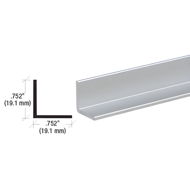 CRL Satin Anodized 3/4" Aluminum Angle Extrusion