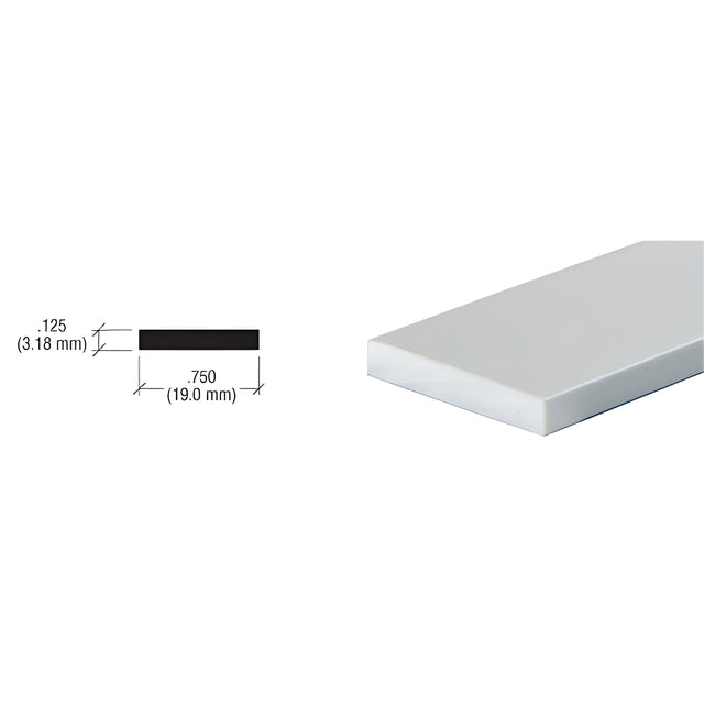 CRL Satin Anodized 3/4" x 1/8" Aluminum Flat Bar Extrusion