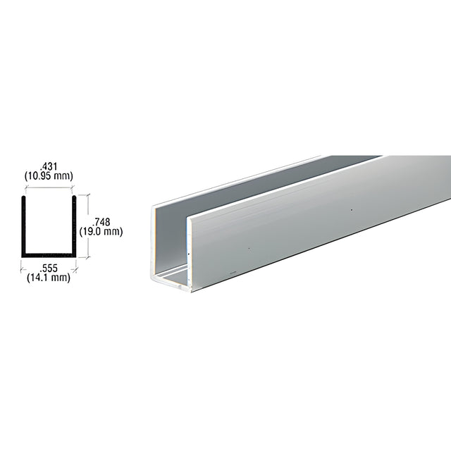 CRL Satin Anodized 3/8" Aluminum U-Channel