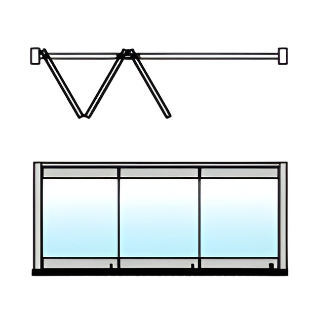 CRL Satin Anodized 3-Panel Overhead Track Full Leaf Bi-Fold Door Configuration
