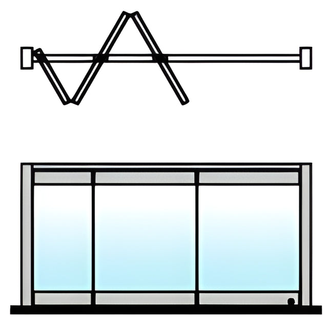 CRL Satin Anodized 3-Panel Overhead Track Half Leaf Bi-Fold Door Configuration