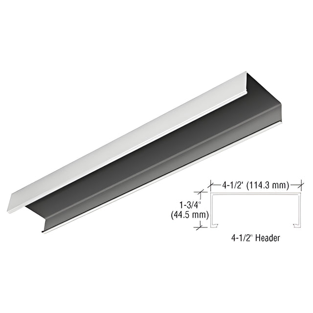CRL Satin Anodized 4-1/2" Header Channel - 240"