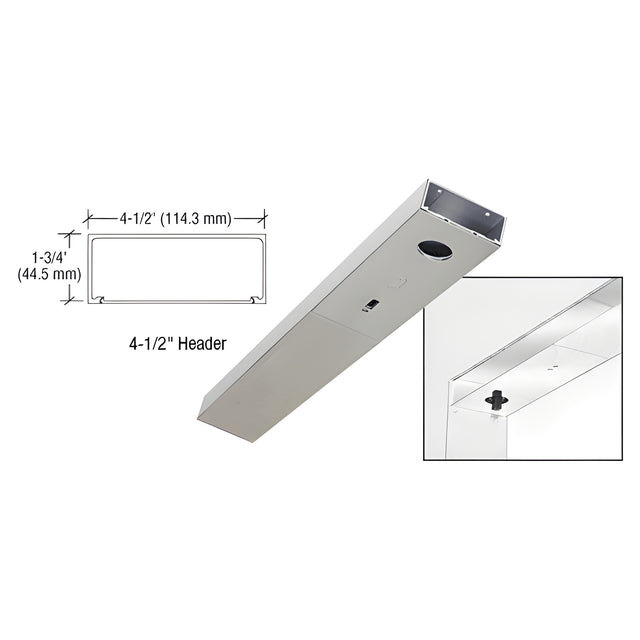 CRL Satin Anodized 4-1/2" x 36" Single Door Header