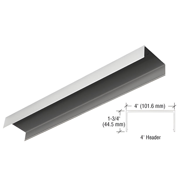 CRL Satin Anodized 4" Header Channel - 120"