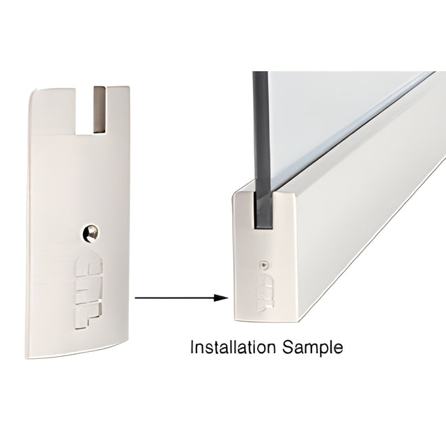 CRL Satin Anodized 4" Square End Cap for Sidelite Rails