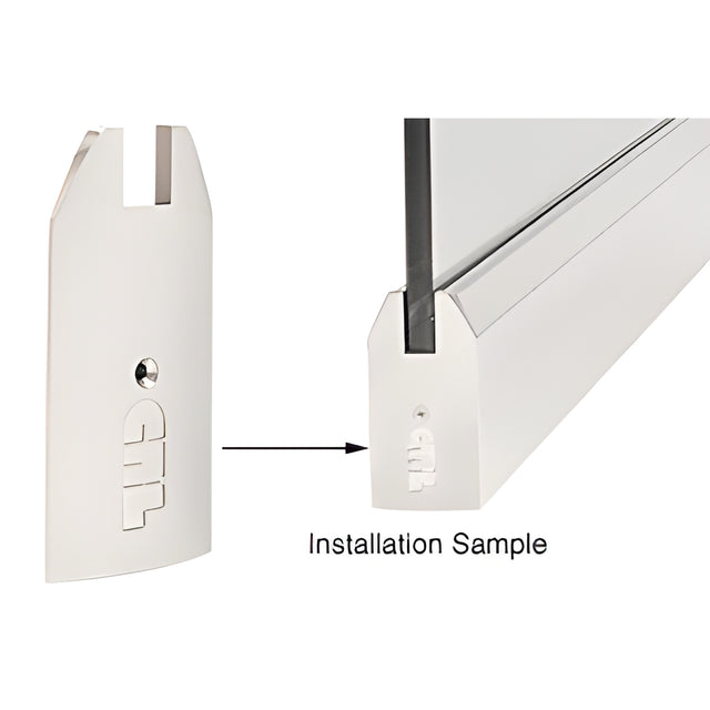 CRL Satin Anodized 4" Tapered End Cap for Sidelite Rails