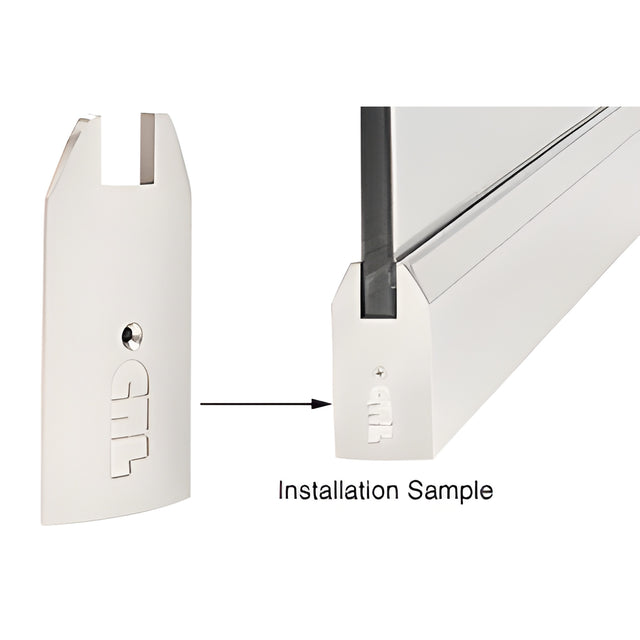 CRL Satin Anodized 4" Tapered End Cap for Wedge-Lock® Sidelite Rails and 3/4" Glass