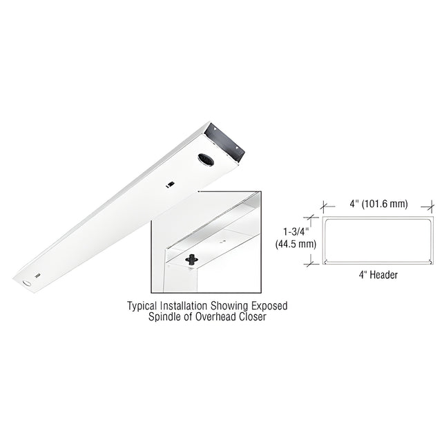 CRL Satin Anodized 4" x 72" Double Door Header