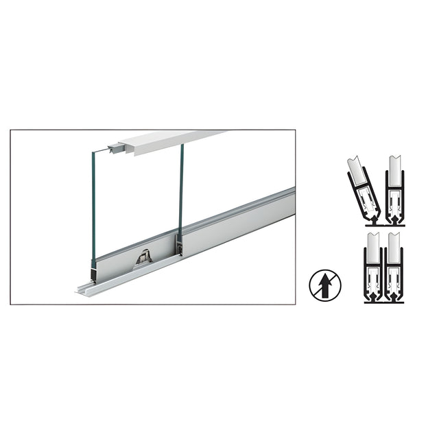 CRL Satin Anodized 48" Security Anti-Lift Track Assembly
