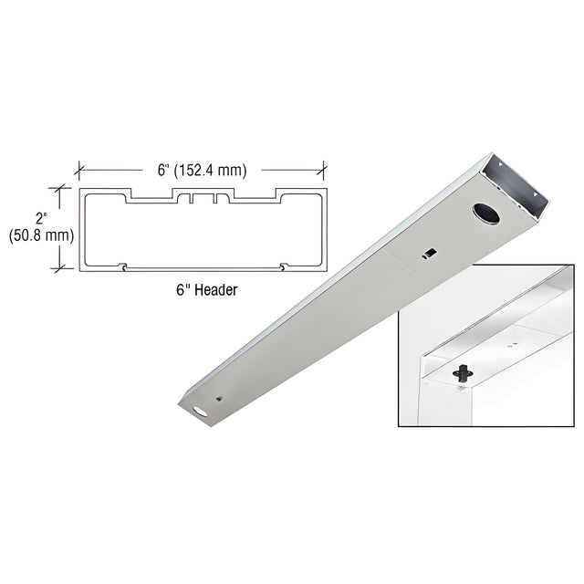 CRL Satin Anodized 6" x 72" Double Door Header