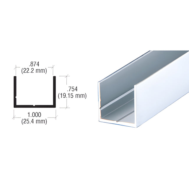 CRL Satin Anodized 7/8" Single U-Channel