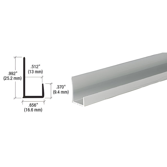 CRL Satin Anodized Aluminum 1/2" J-Channel