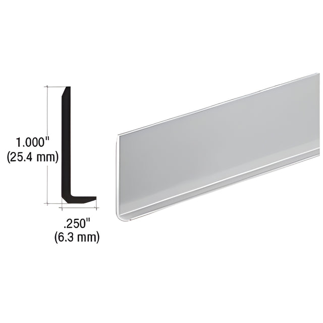 CRL Satin Anodized Aluminum 1/4" L-Bar Extrusion