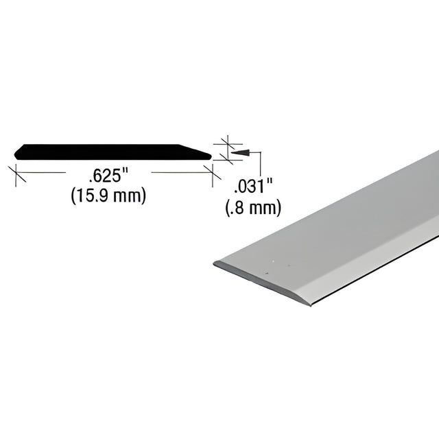 CRL Satin Anodized Aluminum 5/8" Flat Face Mirror Edge Molding