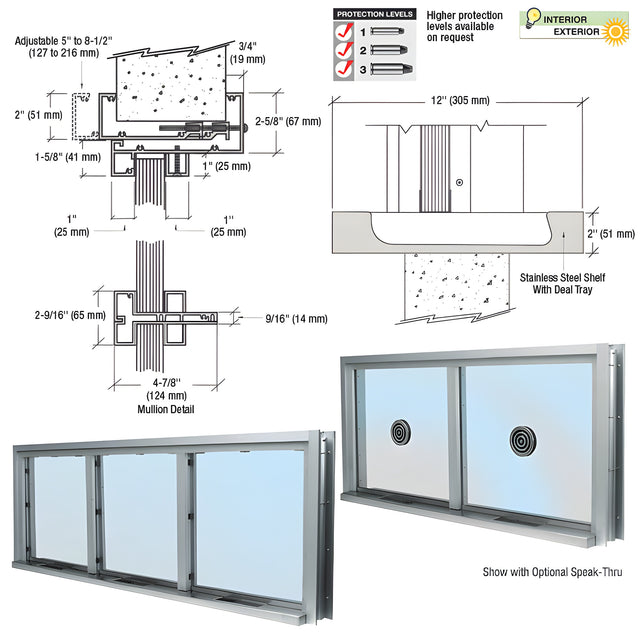 CRL Satin Anodized Aluminum Clamp-On Frame Multi-Lite Window