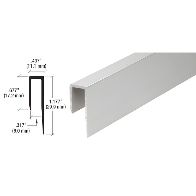 CRL Satin Anodized Aluminum Deep Nose 5/16" J-Channel