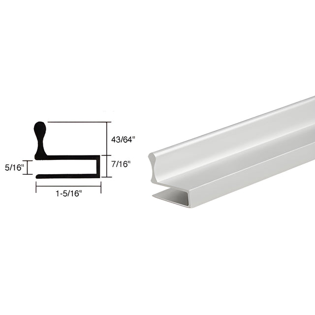 CRL Satin Anodized Aluminum Glass Door Edge Pull Extrusion
