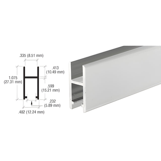 CRL Satin Anodized Aluminum H-Bar Extrusion for Showcases