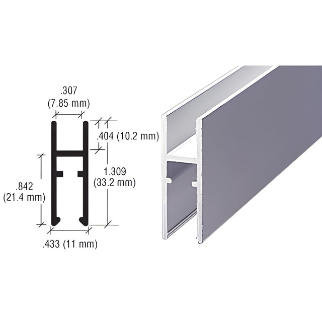 CRL Satin Anodized Aluminum LK610 H-Bar
