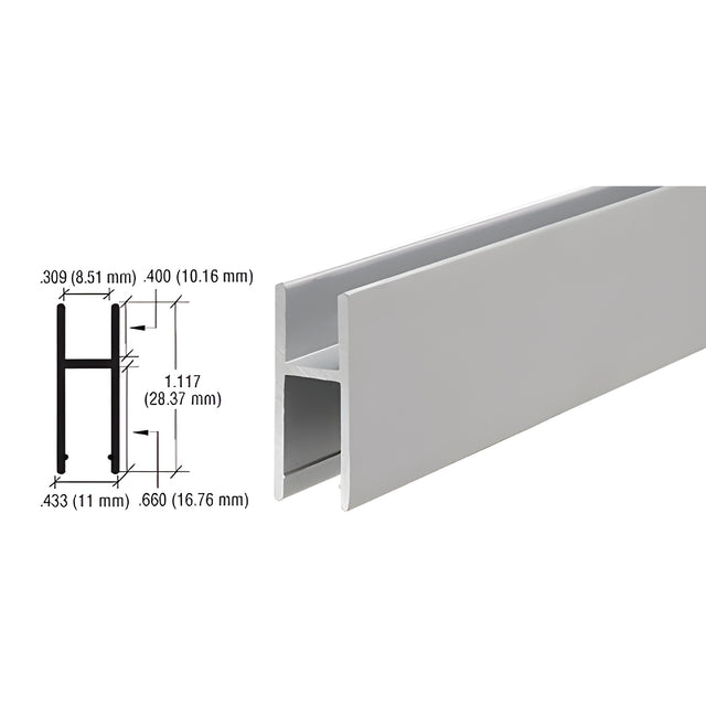CRL Satin Anodized Aluminum MC610 H-Bar