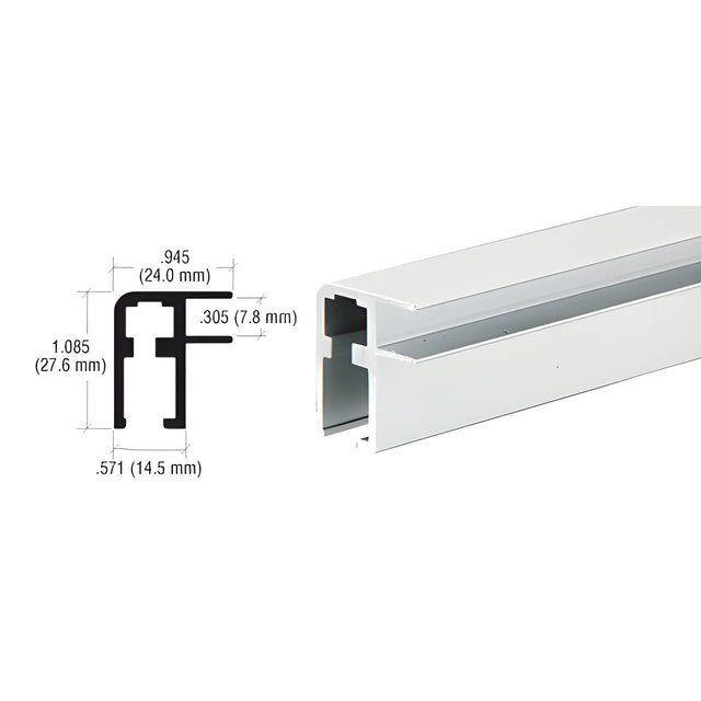CRL Satin Anodized Aluminum Showcase Top Rail Extrusion