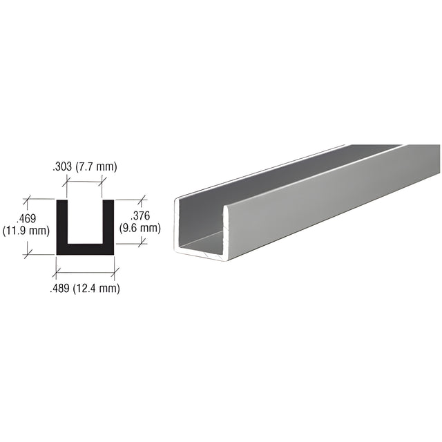 CRL Satin Anodized Aluminum Single Channel Extrusion