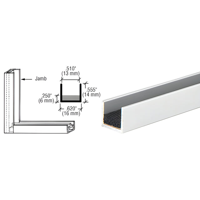 CRL Satin Anodized Aluminum Single Jamb with Sponge Rubber Lining