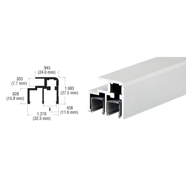 CRL Satin Anodized Aluminum Top Rail Extrusion for Sliding Door