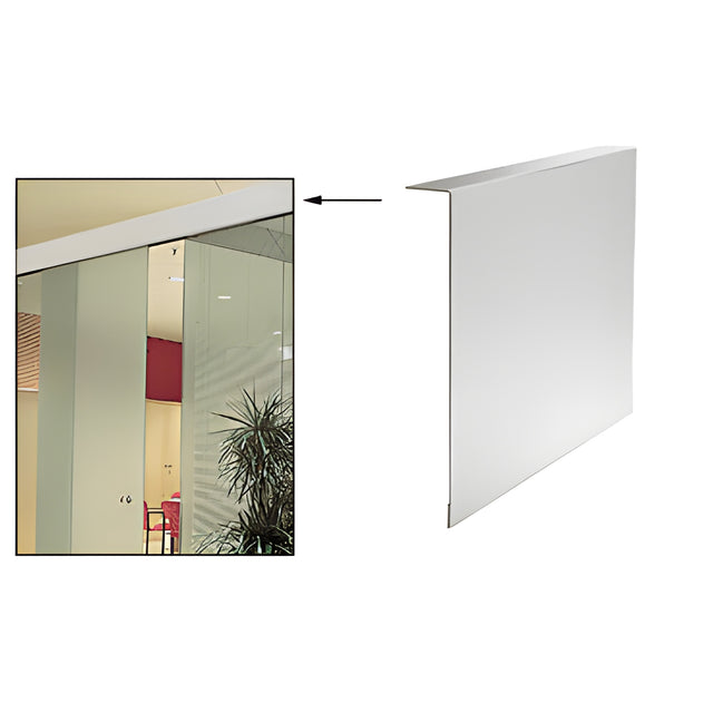 CRL Satin Anodized Clad 1" x 7-1/4" Custom 'L' Cover for Top Hung Track